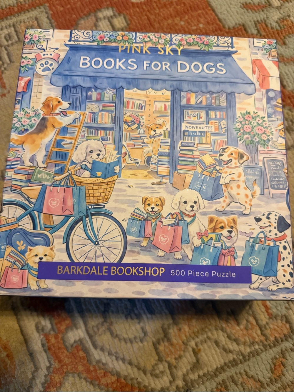 Pink Sky, Books for Dogs, Barkdale Bookshop, 500 Piece Jigsaw Puzzle
